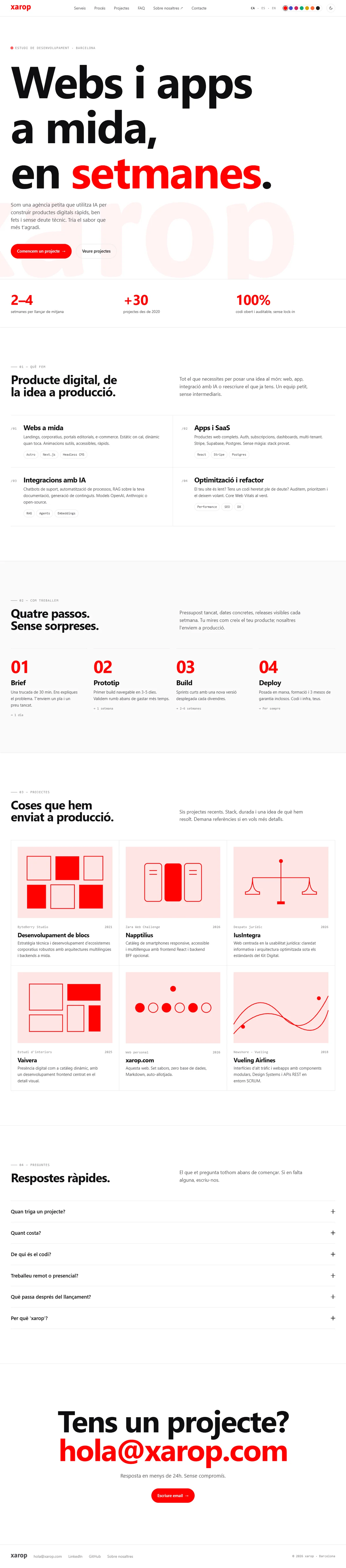xarop.com — landing page