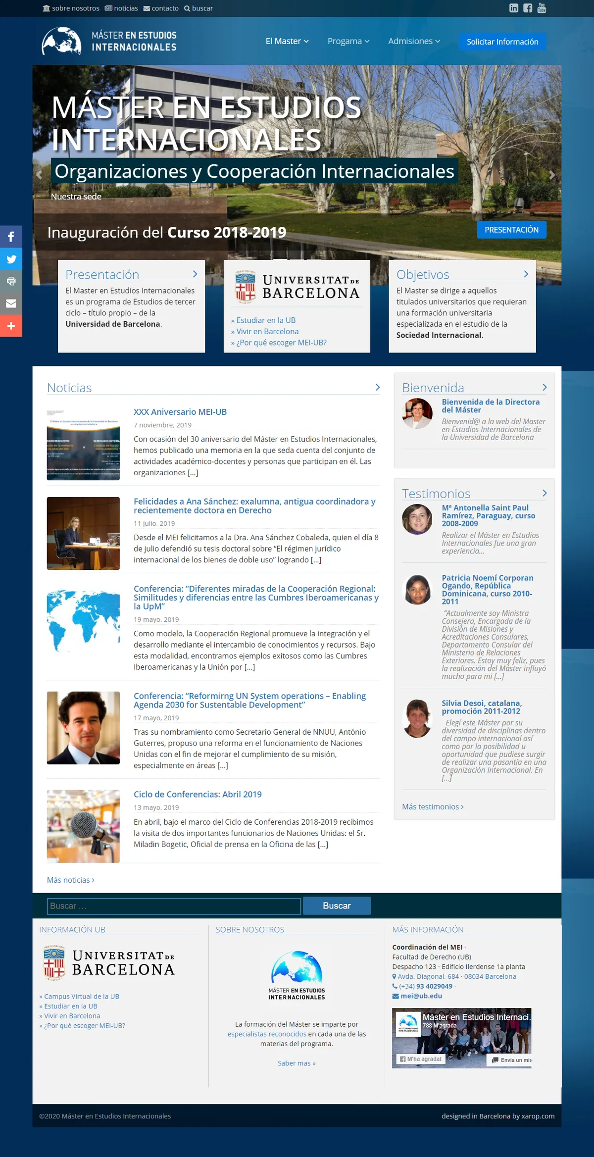 Master en Estudios internacionales